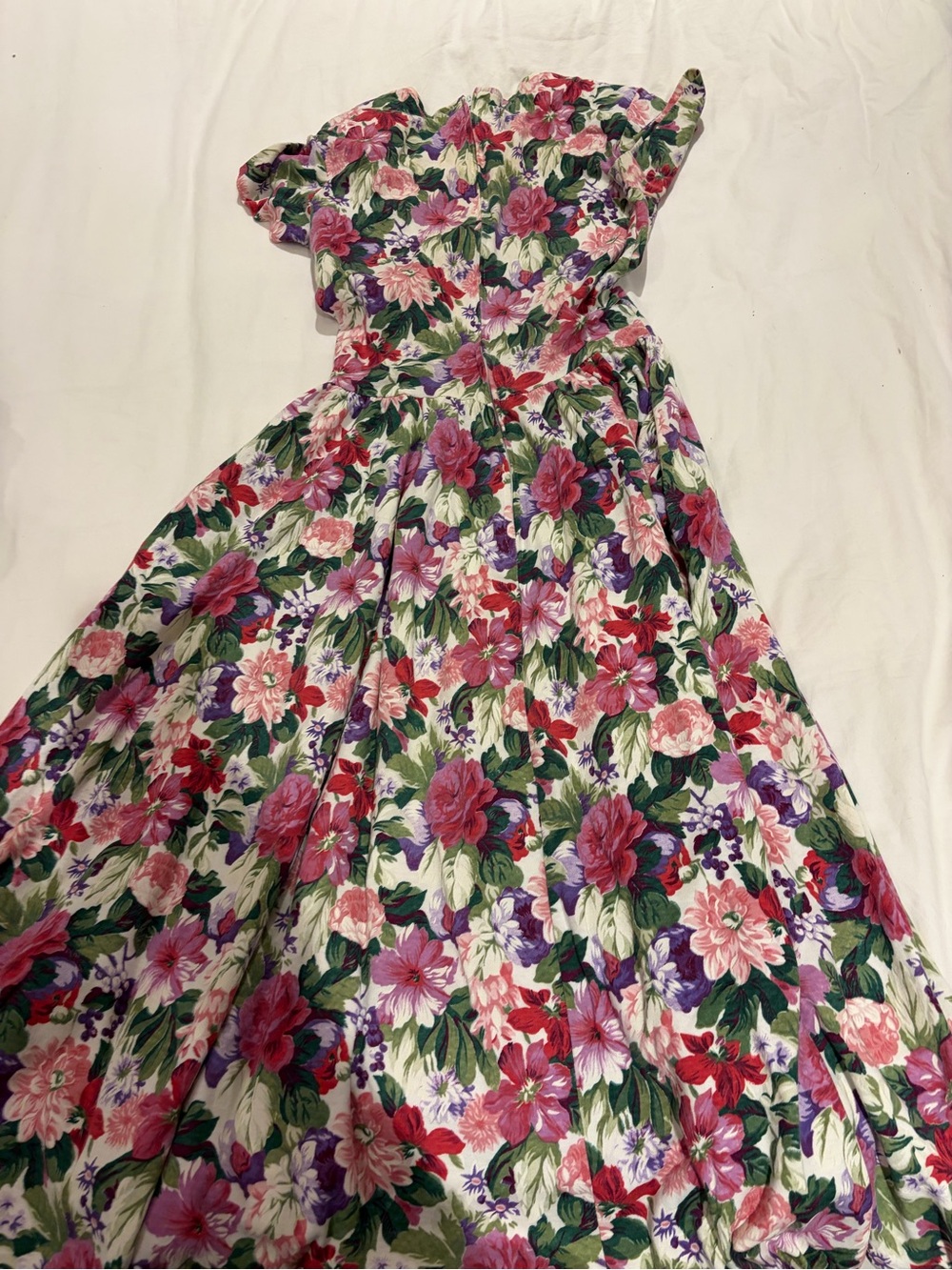 Women's Floral Pink & Purple Tea Dress